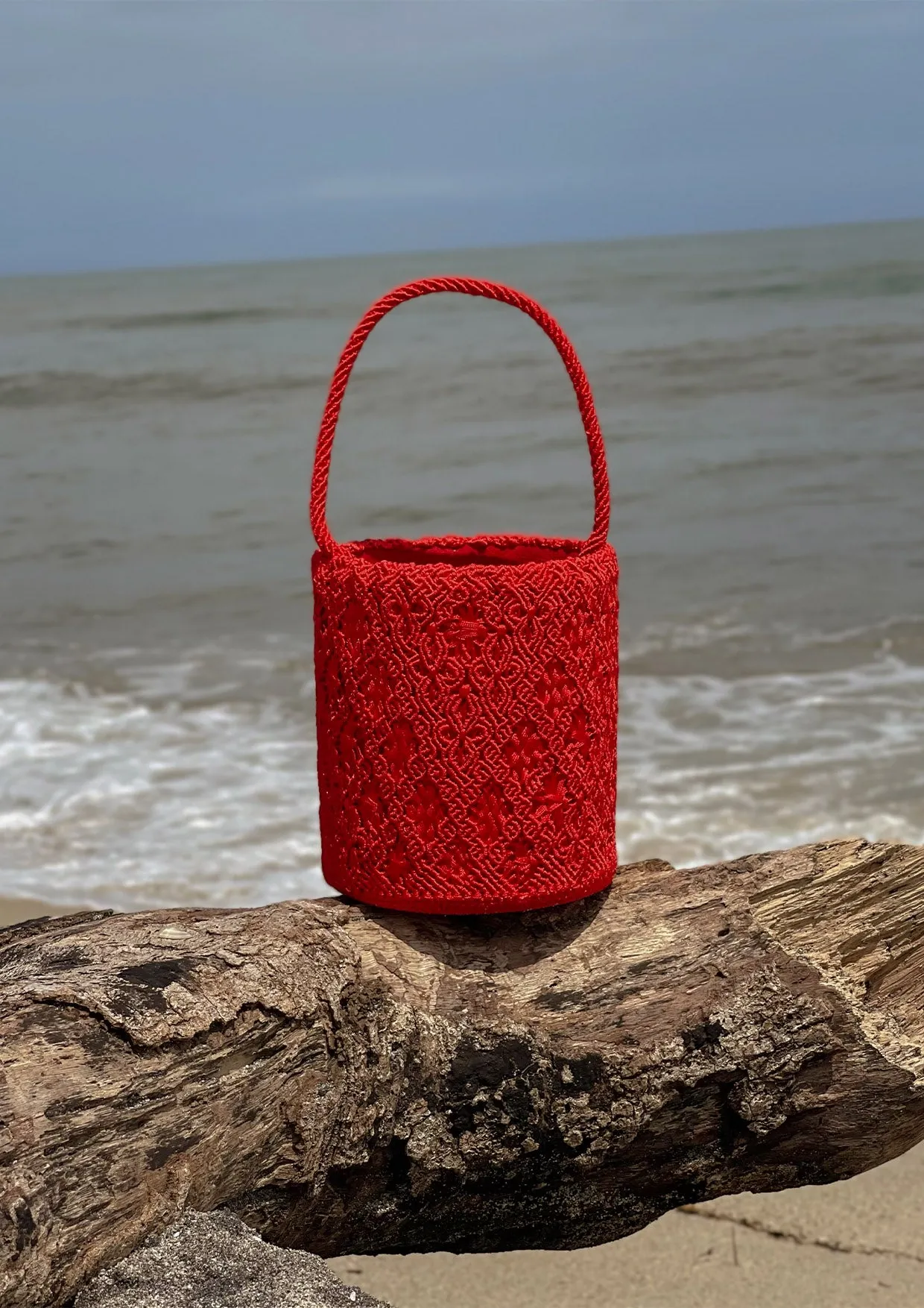 Palomino Handmade Macramé Suede Micro Bag