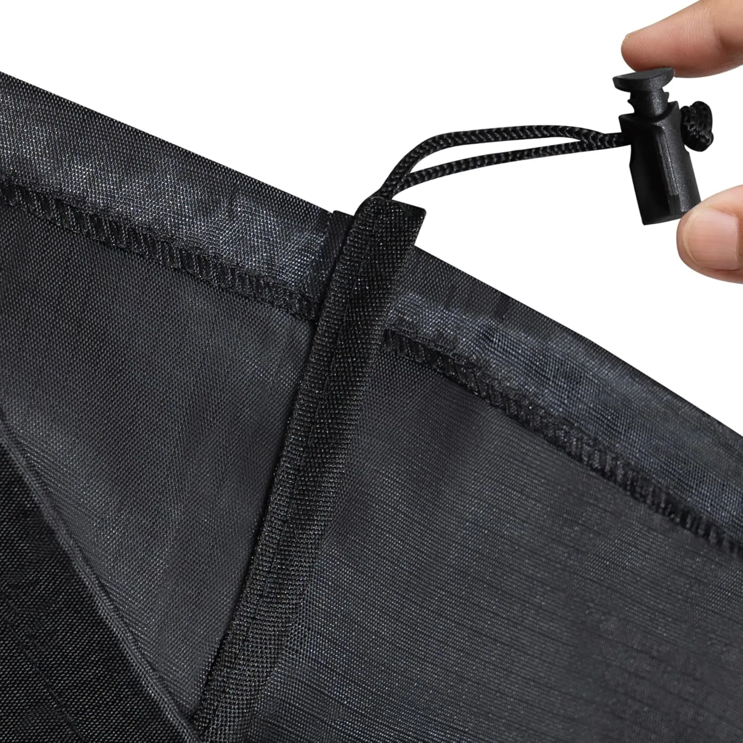 PALTERWEAR Drawstring Bag - Cinch and Ditty Pouch with Clip for Travel, Wardrobe, Outdoors - Set of 5 (Black, 12 x 16 inch)