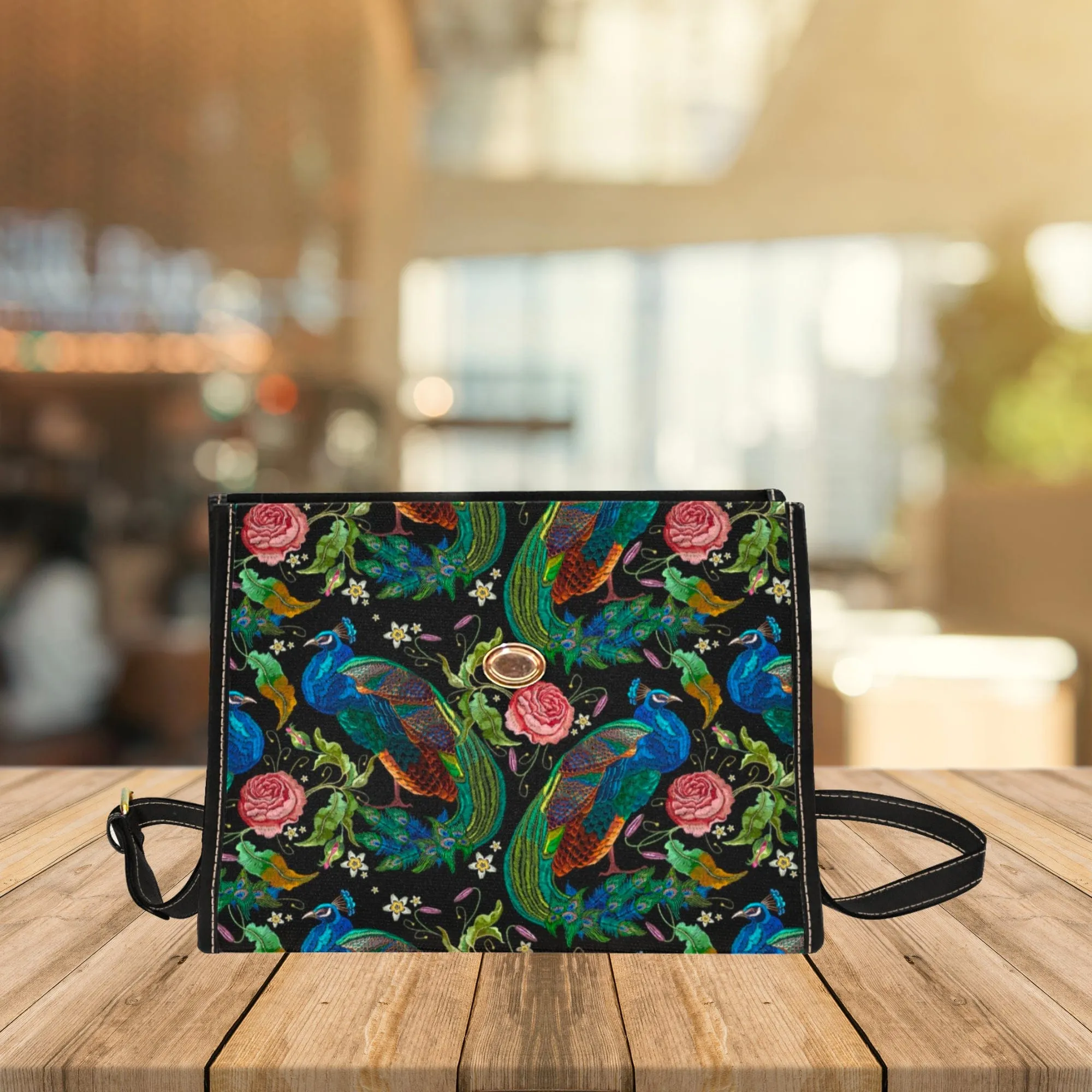 Peacocks Parade | Canvas Satchel Bag