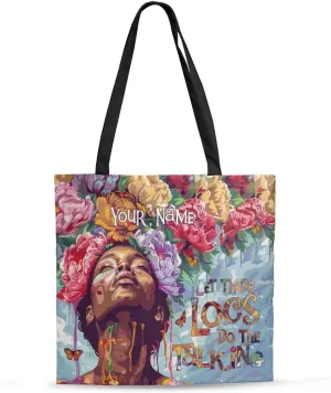 Personalized Canvas Totebag For Black African Women, Mother's Day Birthday Christmas Gifts For Black Women