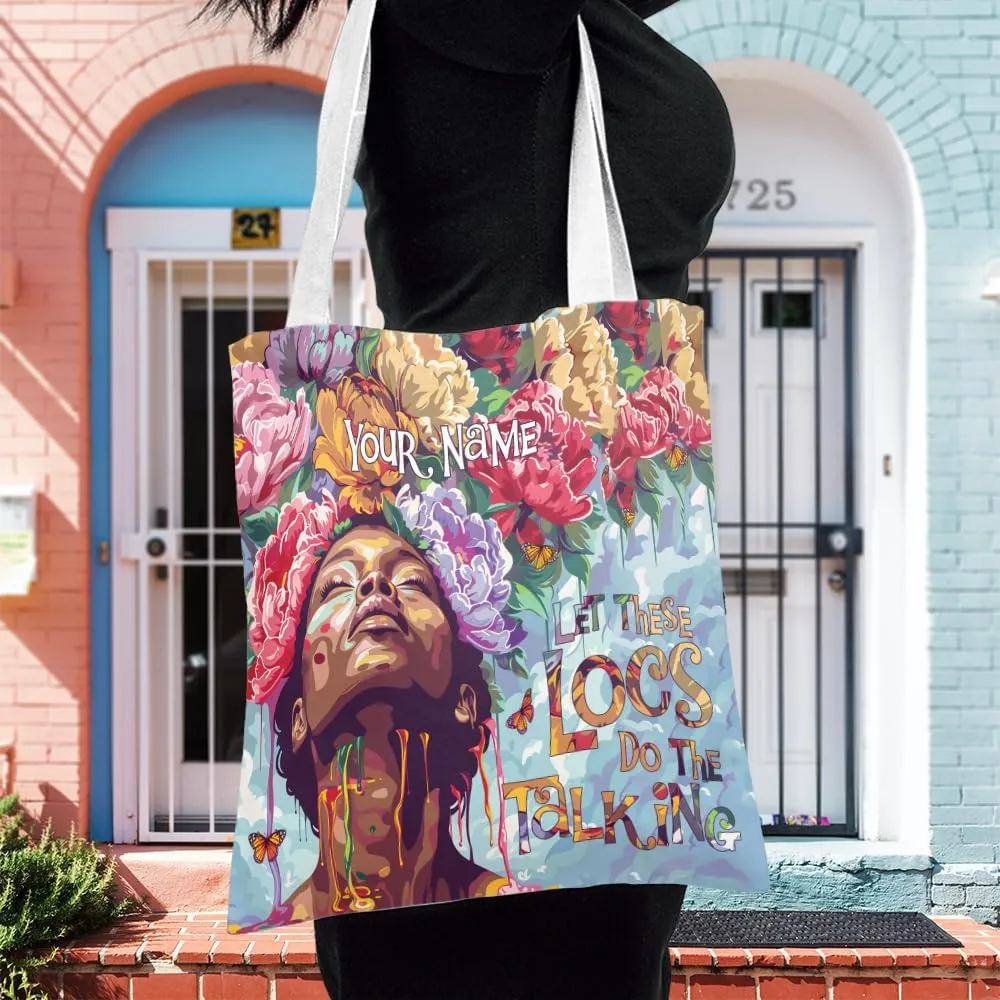 Personalized Canvas Totebag For Black African Women, Mother's Day Birthday Christmas Gifts For Black Women