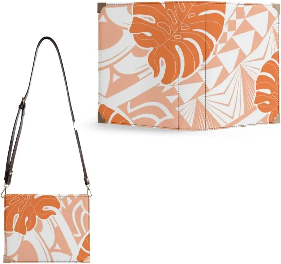 Personalized Student Square Book Crossbody Bag Polynesian Vintage Print Samoan Tribal Women'S Crossbody Bag