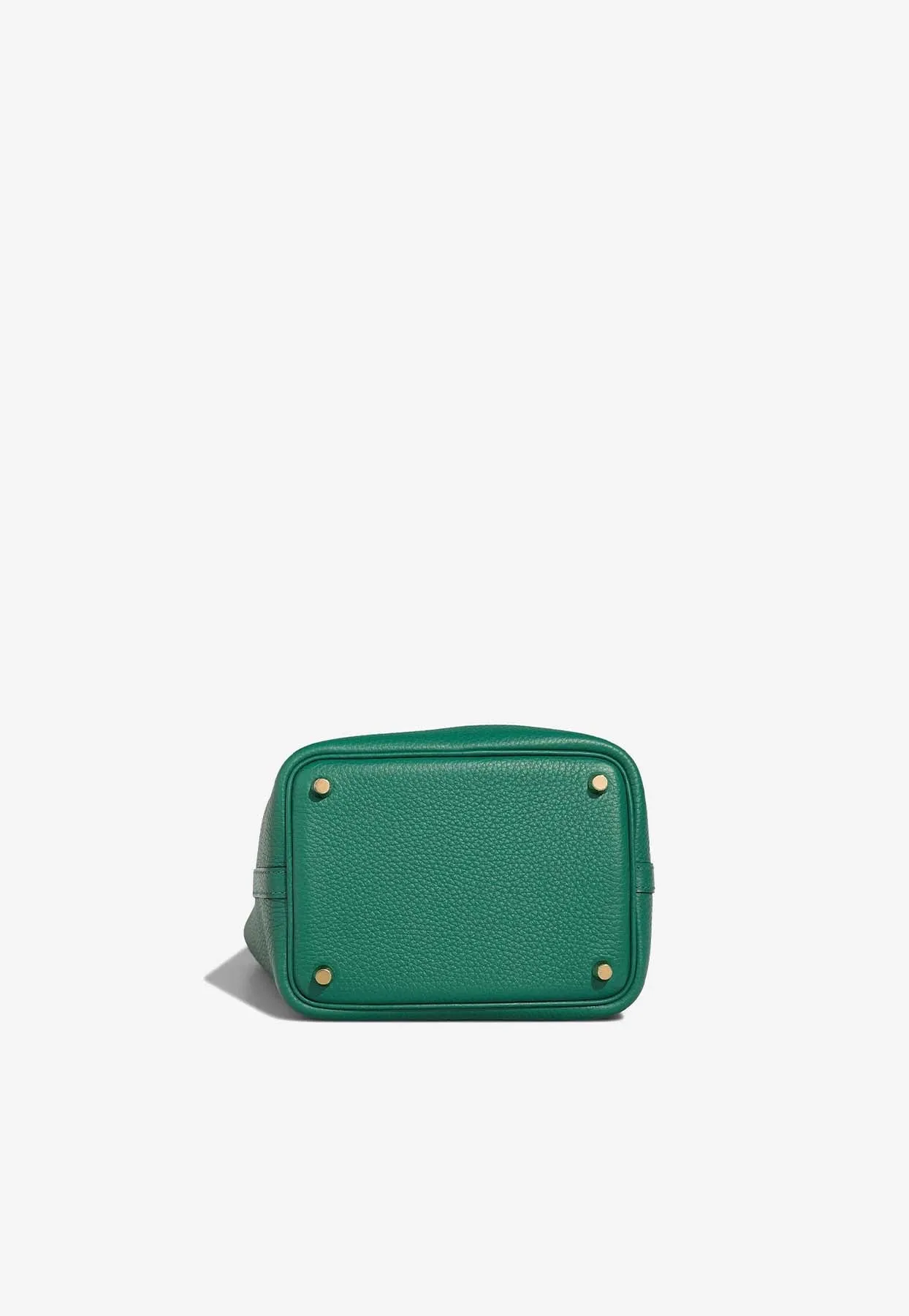 Picotin 18 in Vert Vertigo Clemence Leather with Gold Hardware