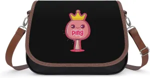 Ping Pong Queen Crossbody Bags for Women Trendy Shoulder Satchel Purses Messenger Bag