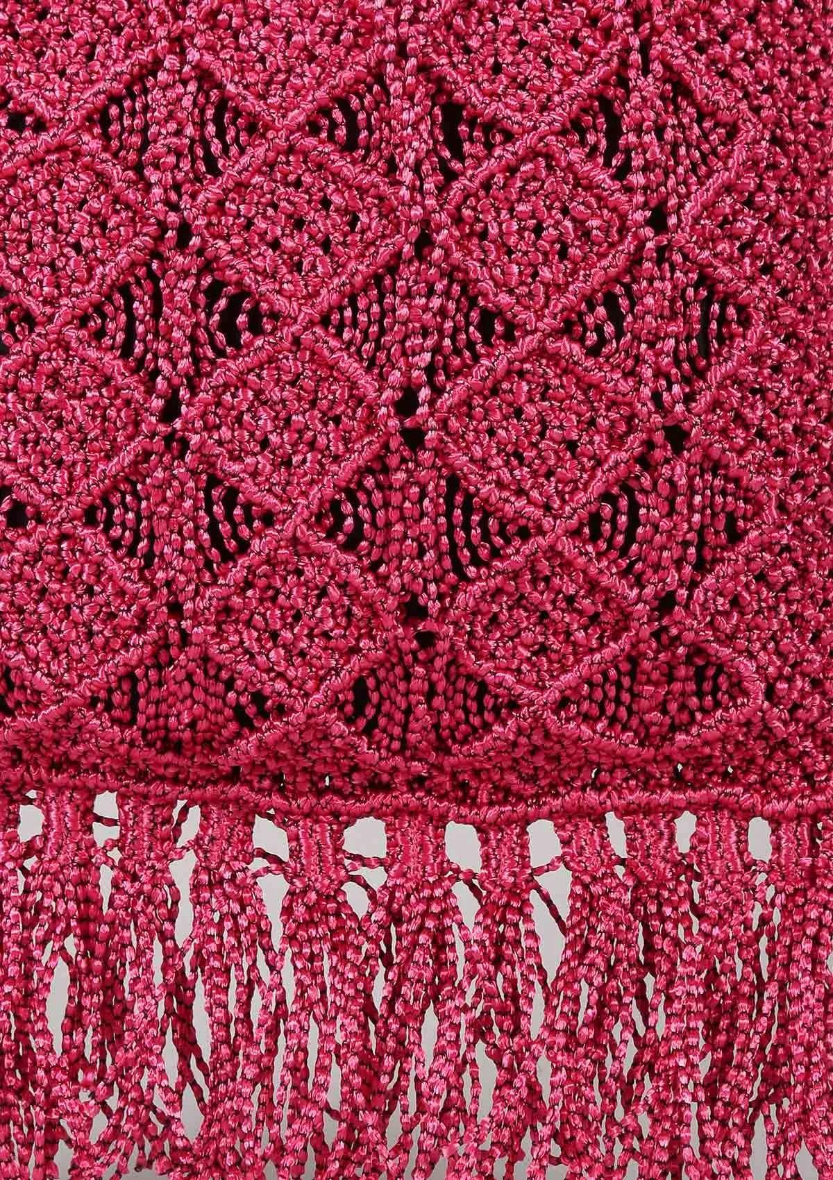 Pink Malai Dori Crochet Bag