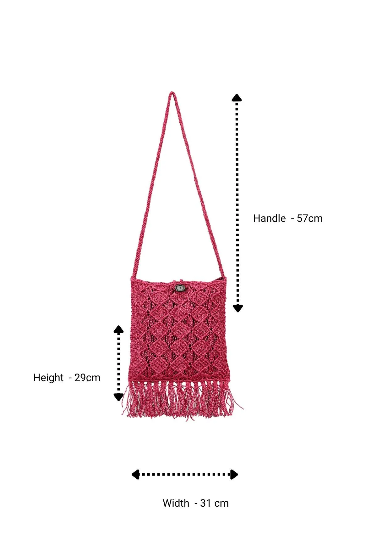 Pink Malai Dori Crochet Bag
