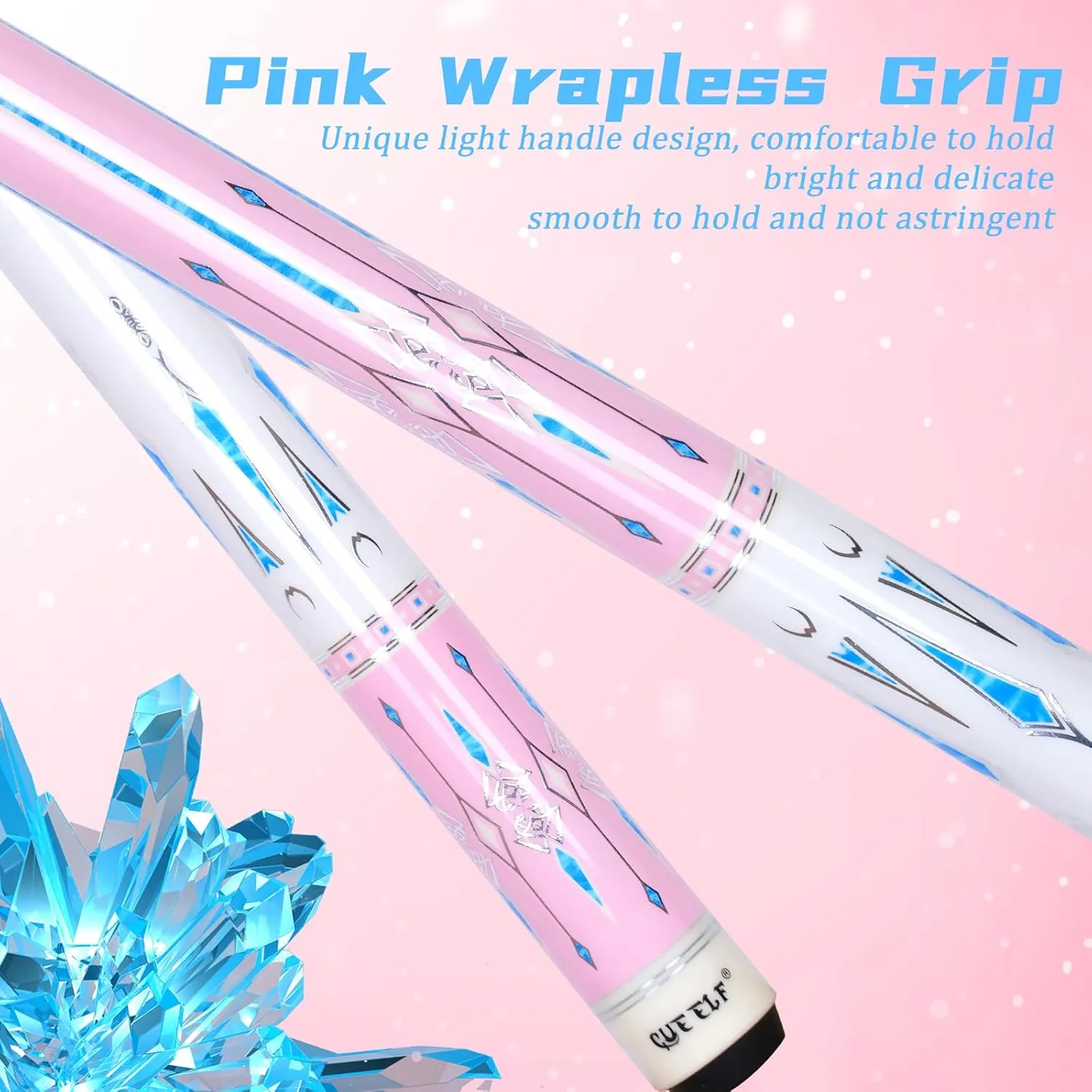 Pink Pool Cue Stick 58inches Canadian Maple Billiard Cue Sticks Professional Pool Stick Gifts for Women and Ladies