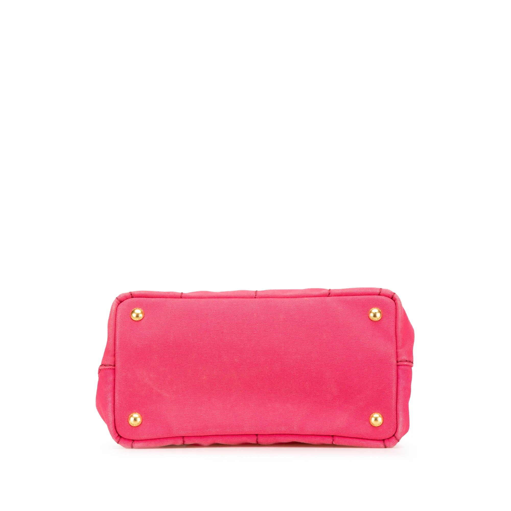 Pink Prada Small Canvas Canapa Logo Satchel