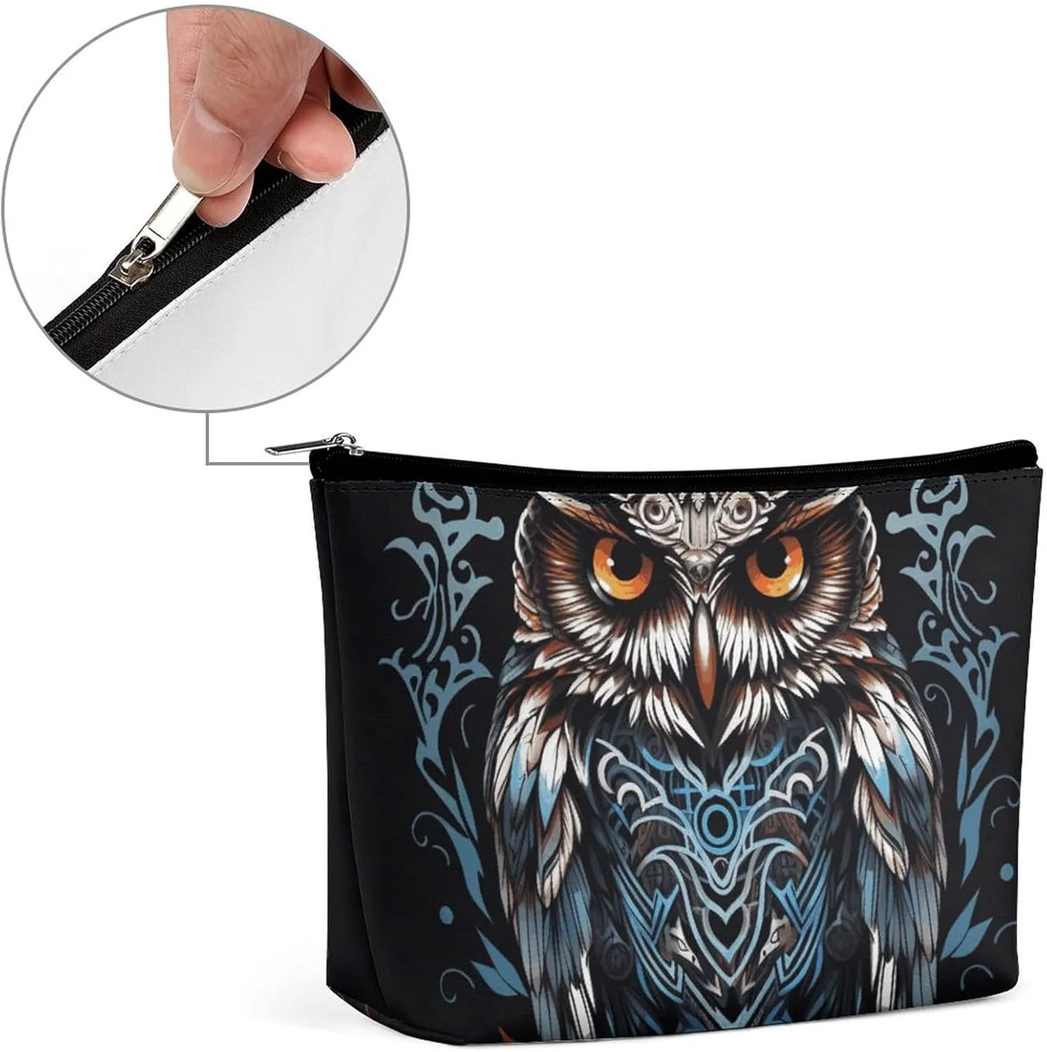 Portable Small Cosmetic Bag Cute Travel Makeup Bag Owl Waterproof Toiletry Bag for Women