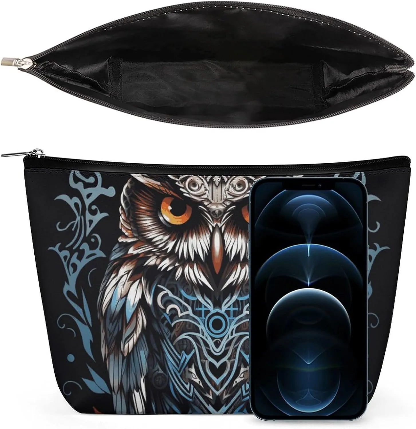 Portable Small Cosmetic Bag Cute Travel Makeup Bag Owl Waterproof Toiletry Bag for Women