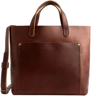 Portland Leather Goods Medium Crossbody Tote for Women – Handmade from the Finest Full-Grain Hides