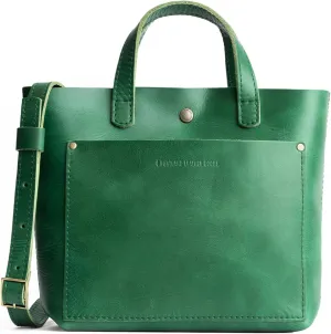Portland Leather Goods Mini Snap Crossbody Tote Bag for Women – Handmade, Snap Closure, Durable & Unlined – Outside Pocket