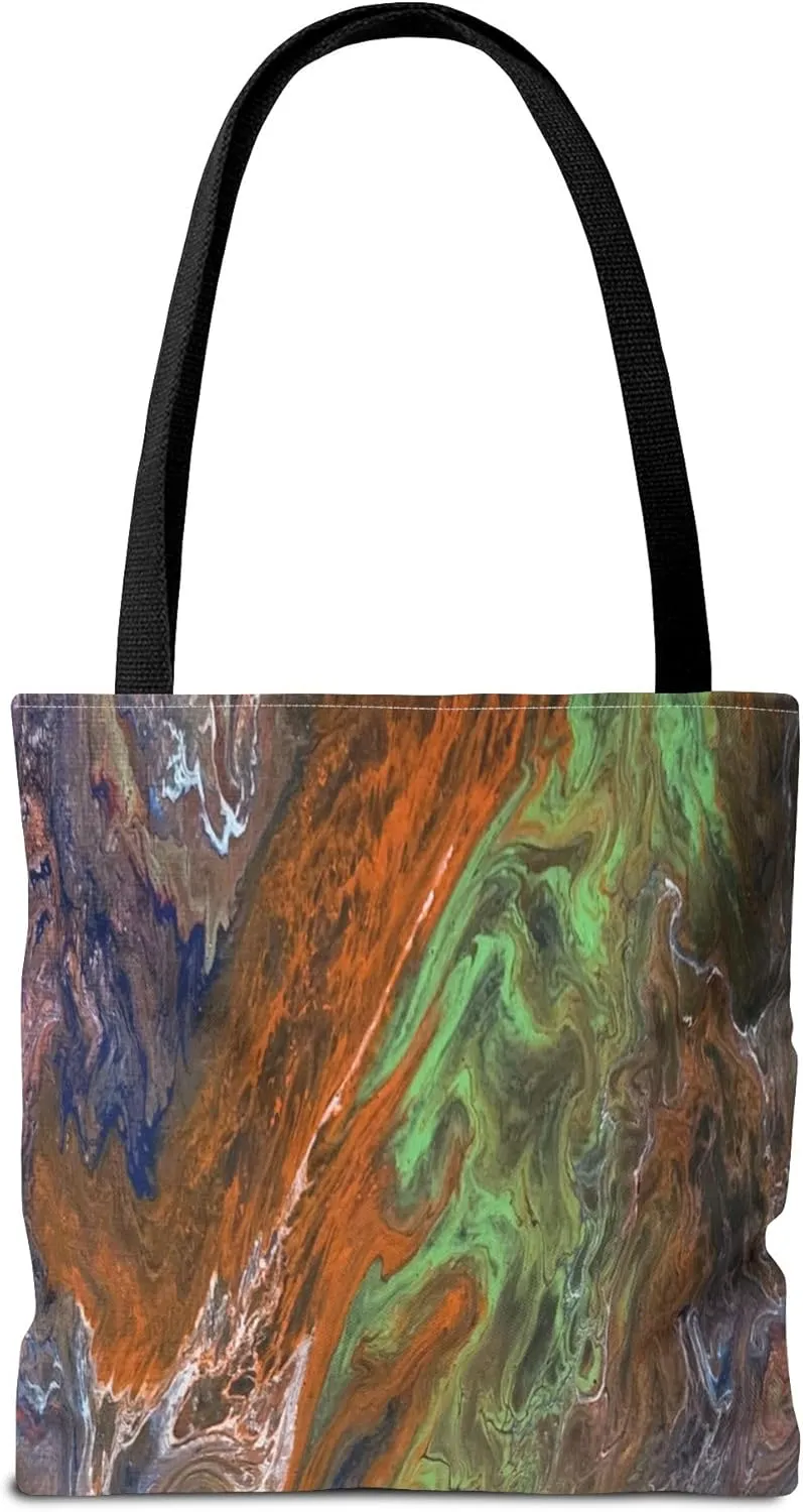 Pour Paint Tote Bag, Artistic Shoulder Bag, Creative Canvas Tote, Paint Splash Purse, Fashionable Shopping Bag