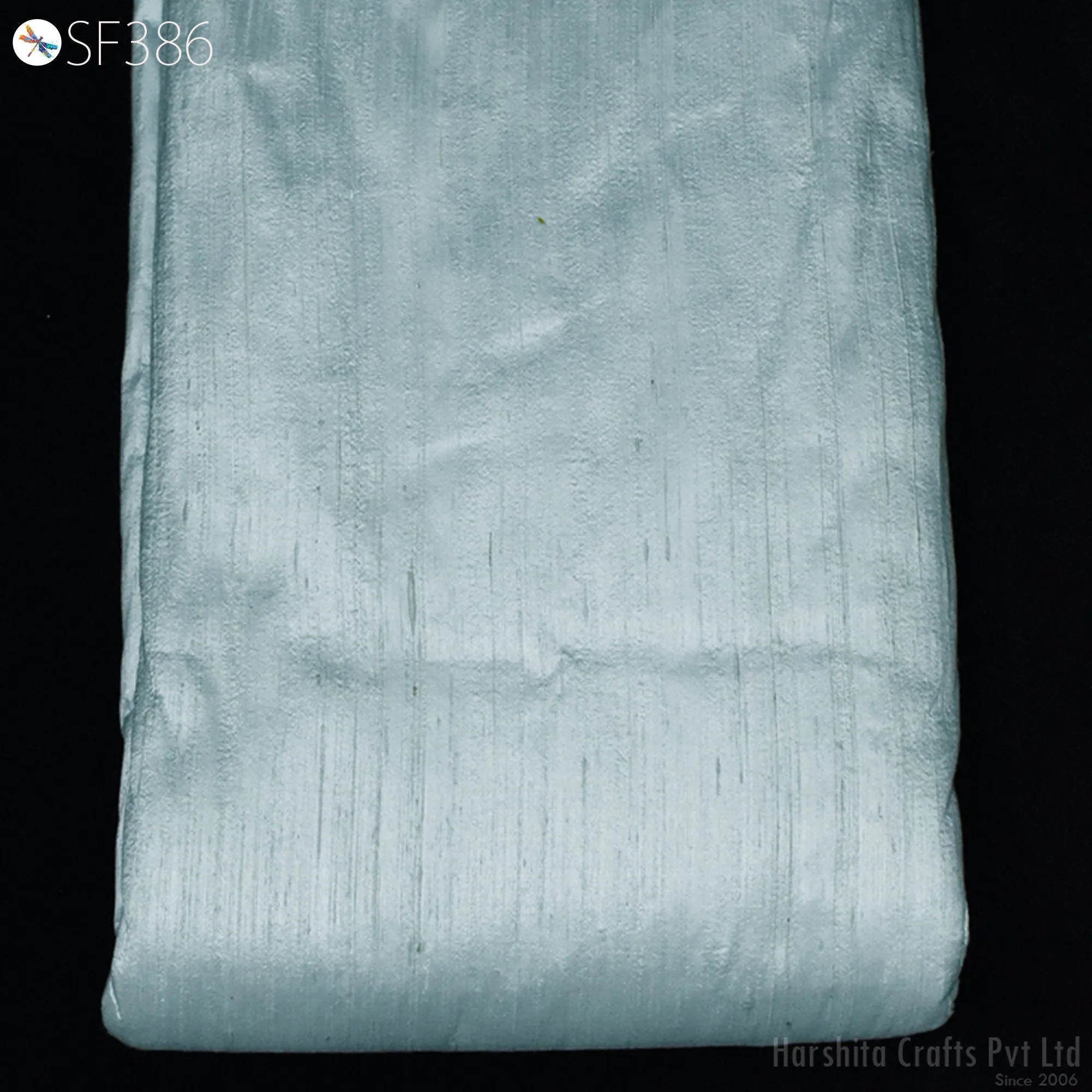 Powder Blue Pure Dupioni Fabric Shantung Raw Silk by the Yard Indian Bridal Wedding Dresses Pillowcases Drapery Curtains Costume Upholstery