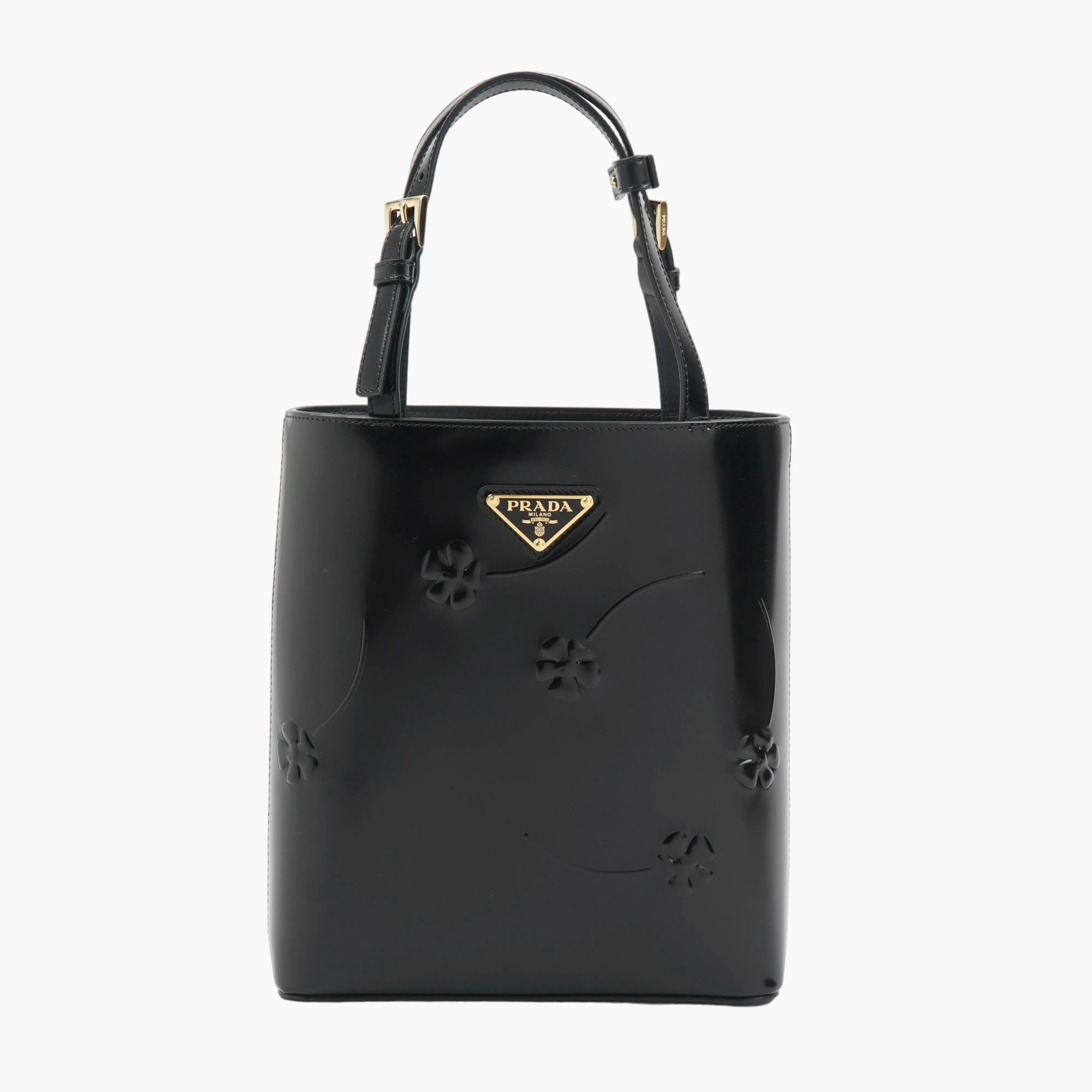 Prada Embossed Leather Tote - Nero