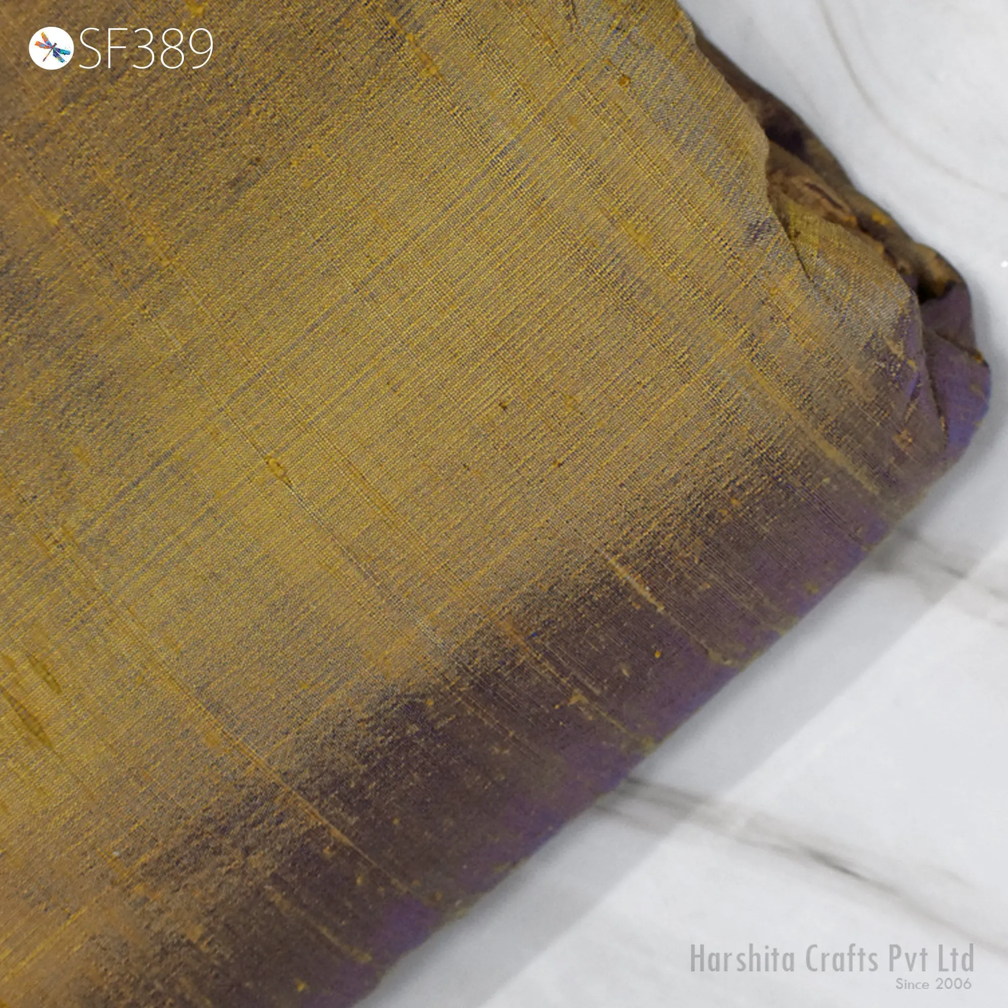Pure Dupioni Fabric by the Yard Indian Iridescent Brown Blue Shantung Raw Silk Dupion Wedding Bridal Dresses Sewing Upholstery Pillowcase