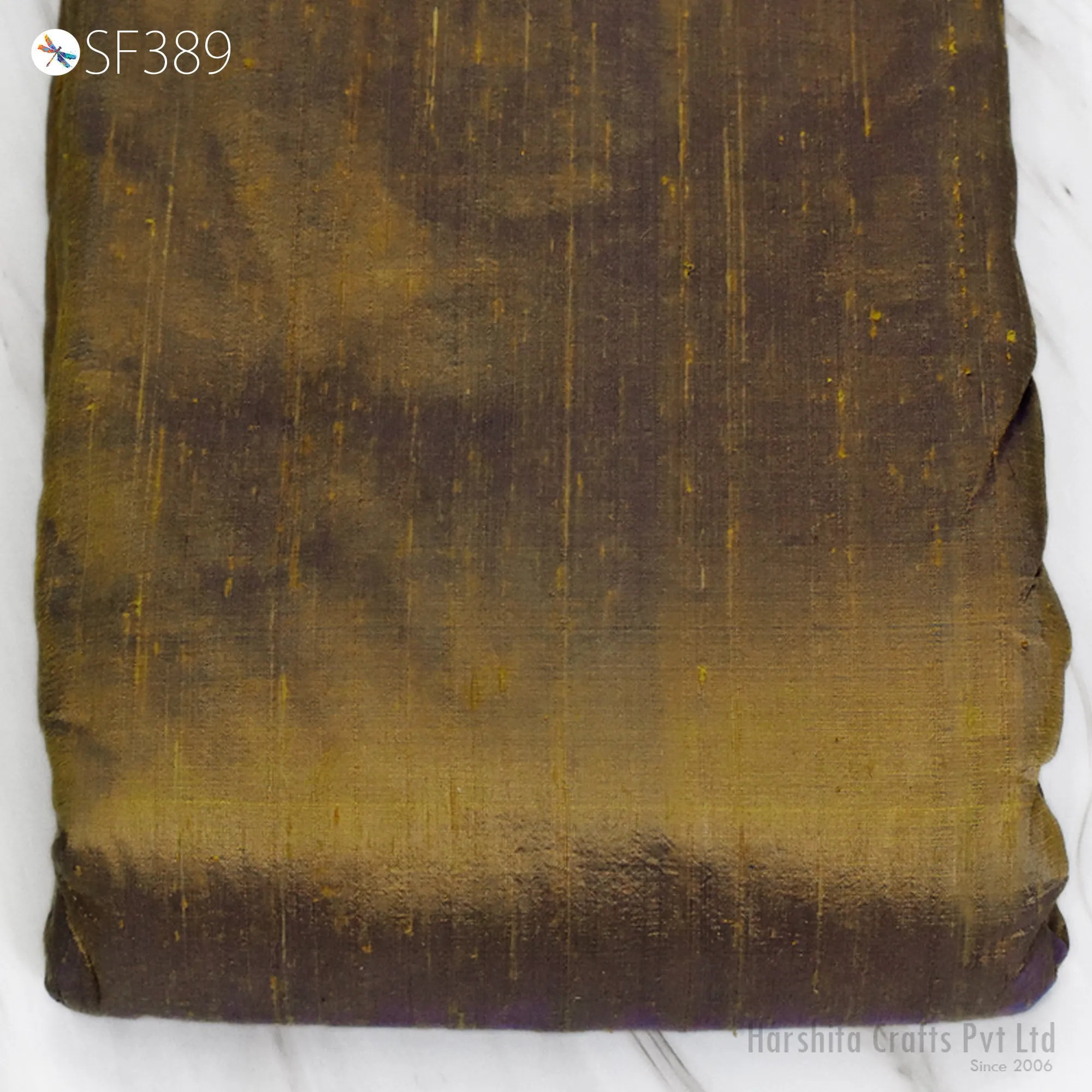 Pure Dupioni Fabric by the Yard Indian Iridescent Brown Blue Shantung Raw Silk Dupion Wedding Bridal Dresses Sewing Upholstery Pillowcase