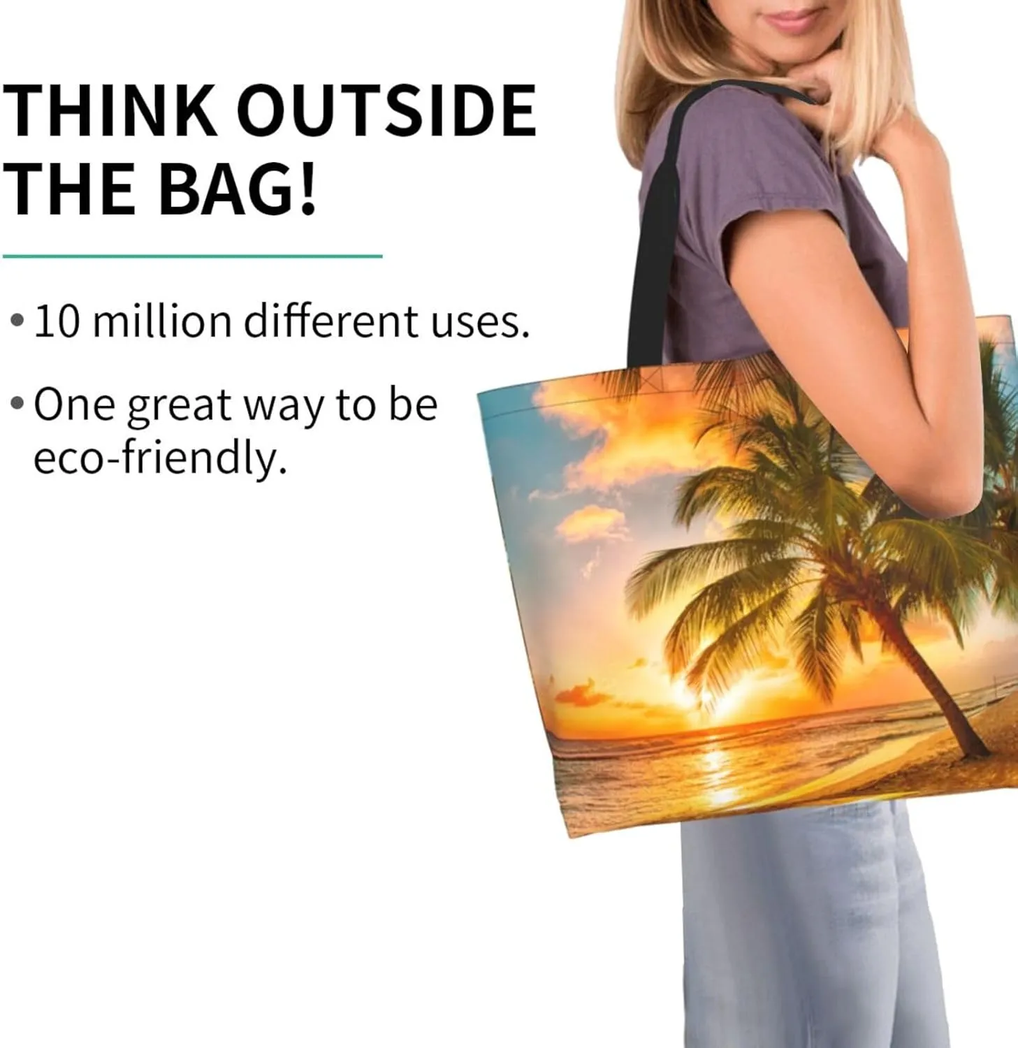 Purple Green Fleur De Lis Tote Bag For Women, Shoulder Bags Big Reusable Grocery Handbag For Travel Gym Picnic
