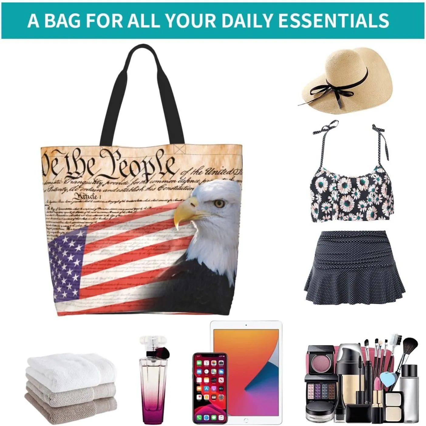 Purple Green Fleur De Lis Tote Bag For Women, Shoulder Bags Big Reusable Grocery Handbag For Travel Gym Picnic