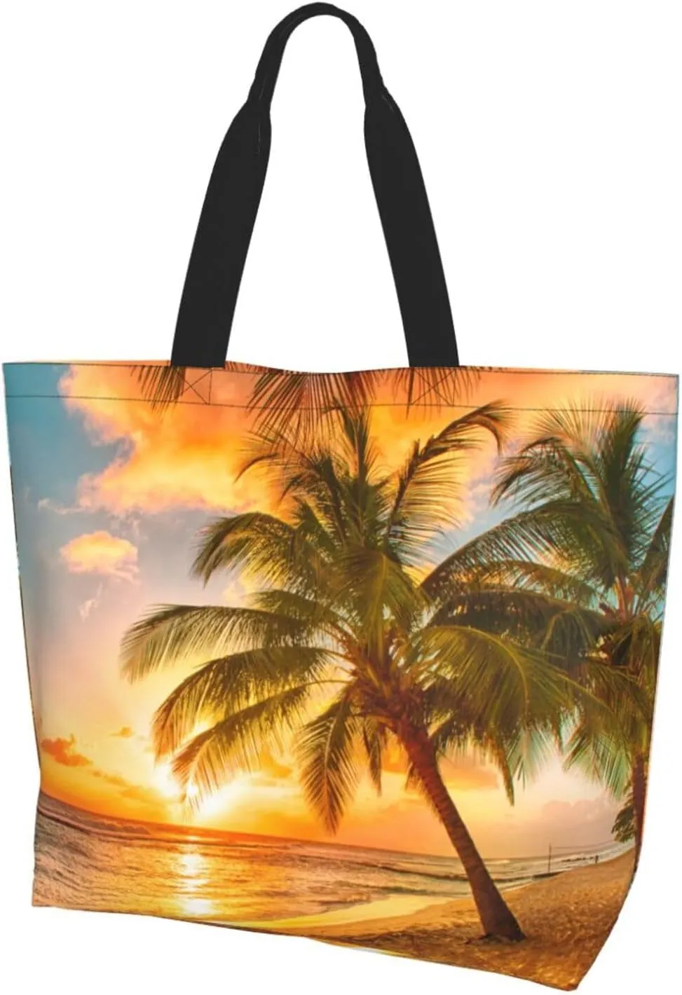 Purple Green Fleur De Lis Tote Bag For Women, Shoulder Bags Big Reusable Grocery Handbag For Travel Gym Picnic