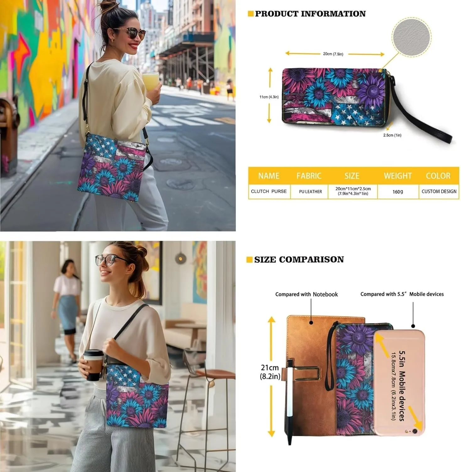 Purse and Wallet Set for Women, Leather Crossbody Bucket Tote Bag with PU Wallet for Travel Party Work