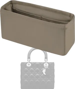 Purse Handbag Silky Organizer Insert Keep Bag Shape Fits DiorLady/Lady D-joy bags, Luxury Handbag Tote Lightweight Sturdy(DiorLady Small,Cris tourterelle)