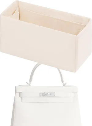 Purse Handbag Silky Organizer Insert Keep Bag Shape Fits Herme Kelly Pochette/Mini/20/25/32/35/40 bags, Luxury Handbag Tote Lightweight Sturdy(Kelly 28,Craie)