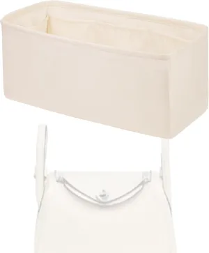 Purse Handbag Silky Organizer Insert Keep Bag Shape Fits Herme Lindy 19/26/30/34 bags, Luxury Handbag Tote Lightweight Sturdy(Craie,LD 19)