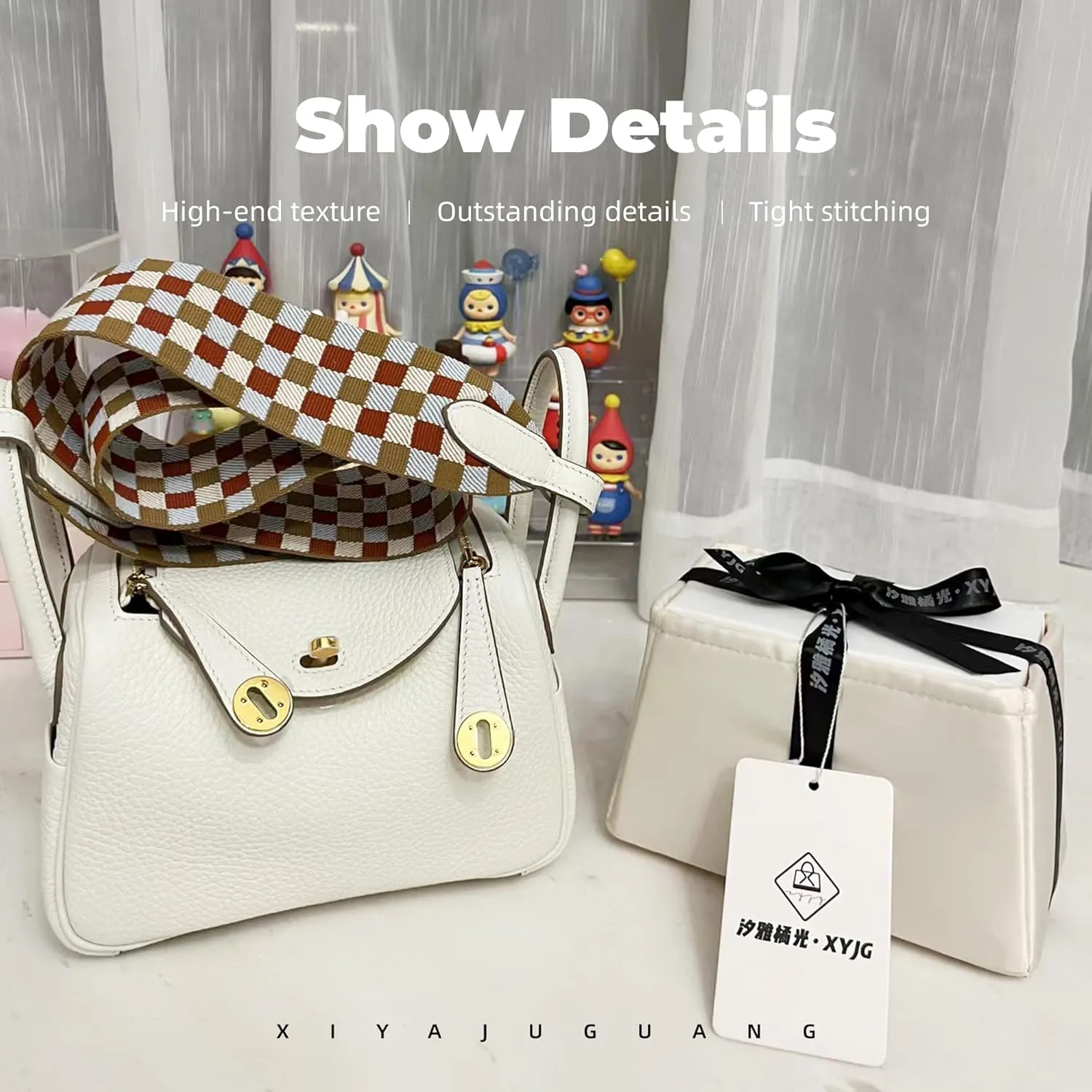 Purse Handbag Silky Organizer Insert Keep Bag Shape Fits Herme Lindy 19/26/30/34 bags, Luxury Handbag Tote Lightweight Sturdy(Craie,LD 19)