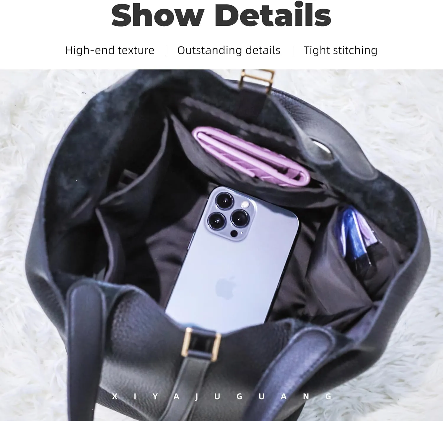 Purse Handbag Silky Organizer Insert Keep Bag Shape Fits Herme Picotin 14/18/22/26 bags, Luxury Handbag Tote