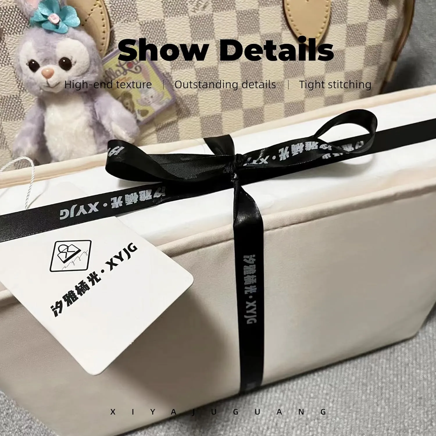 Purse Handbag Silky Organizer Insert Keep Bag Shape Fits LV-Neverfull-PM/MM/GM Bags, Luxury Handbag Tote Lightweight Sturdy(Craie, Neverfull-MM)