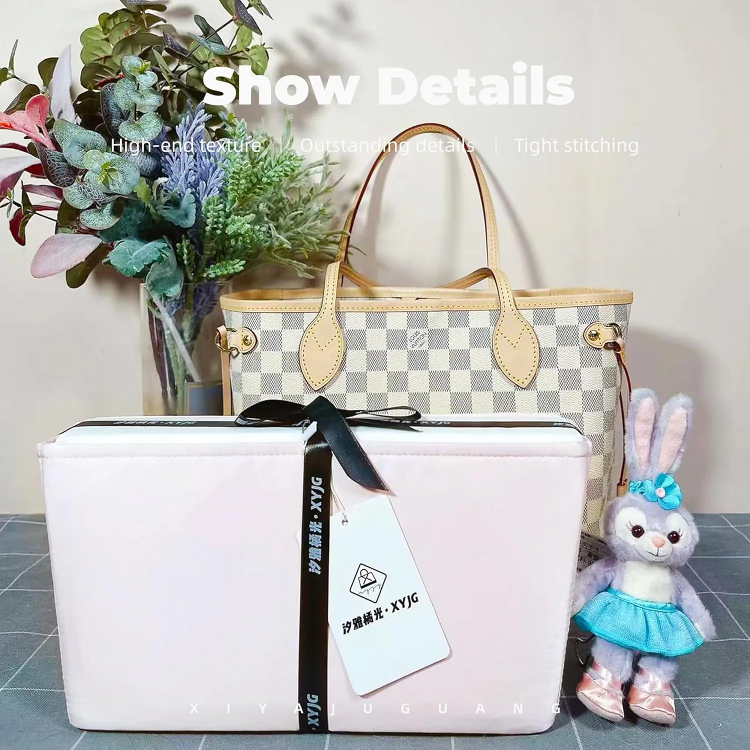 Purse Handbag Silky Organizer Insert Keep Bag Shape Fits LV-Neverfull-PM/MM/GM Bags, Luxury Handbag Tote Lightweight Sturdy(Pink, Neverfull-MM)