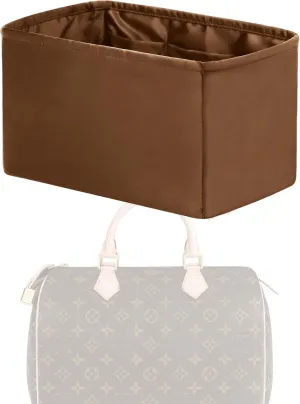 Purse Handbag Silky Organizer Insert Keep Bag Shape Fits LV Speedy 16/20/25/30/35/45 bags, Luxury Handbag Tote Lightweight Sturdy(Gold, Speedy 25)