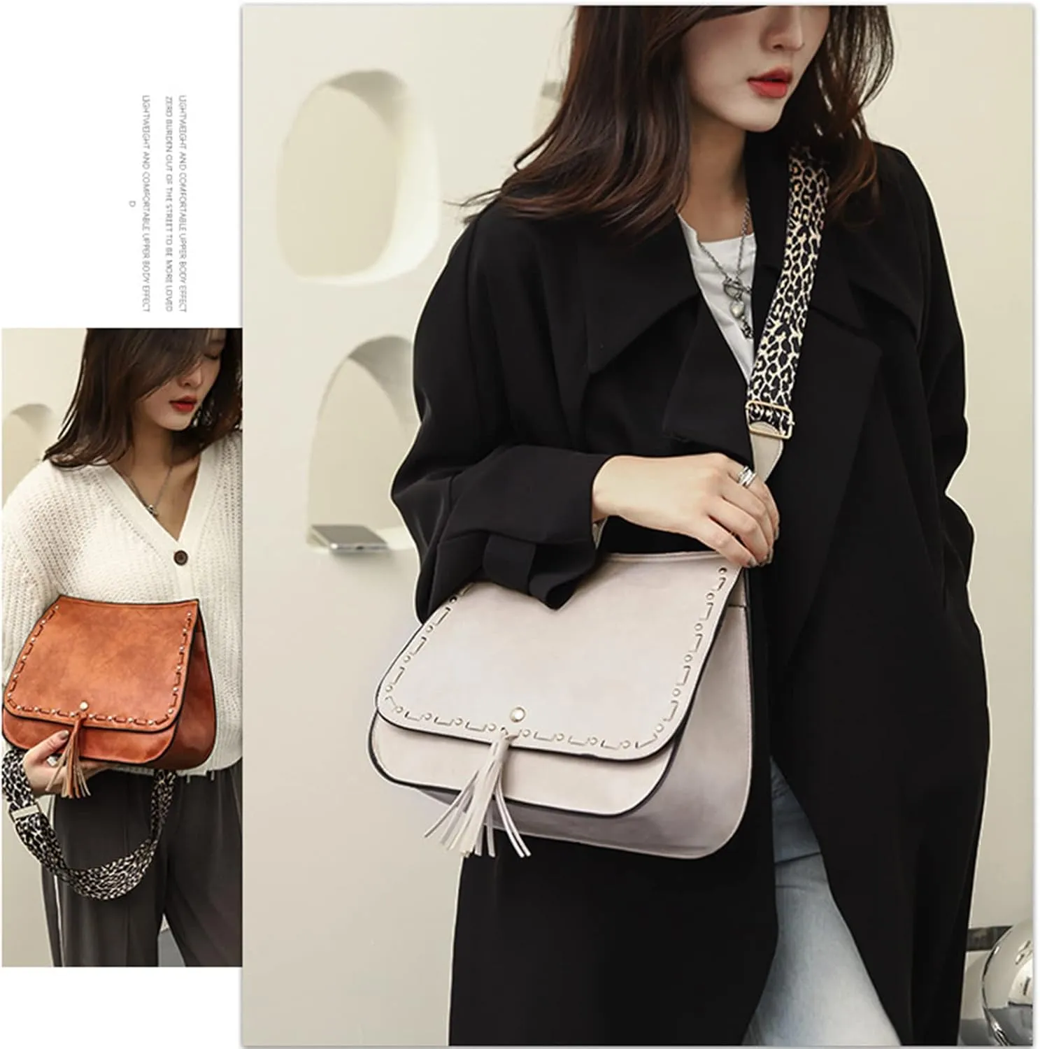 Purses and Handbags for Women Retro bags PU Leather Satchel Shoulder Bags for Ladies