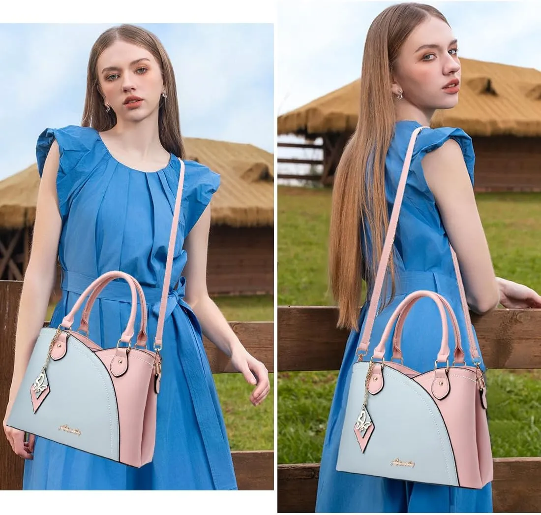 Purses and Handbags for Women Tote PU Leather Ladies Satchel Top Handle Crossbody Shoulder Bag