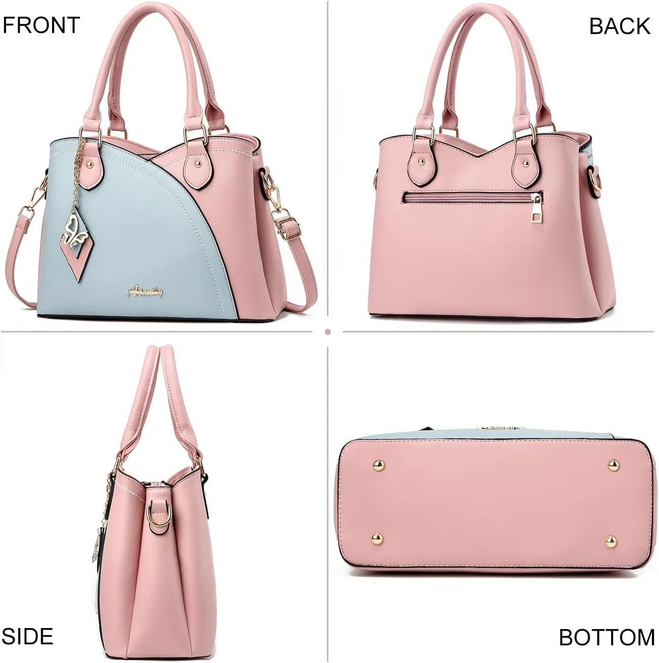 Purses and Handbags for Women Tote PU Leather Ladies Satchel Top Handle Crossbody Shoulder Bag