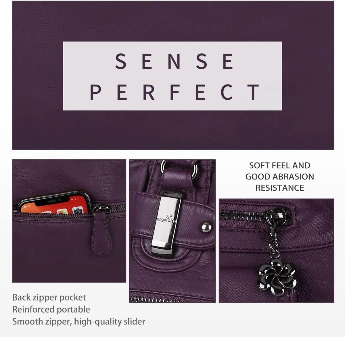 Purses and Handbags Women Tote Shoulder Top Handle Satchel Hobo Bags Fashion Washed Leather Purse