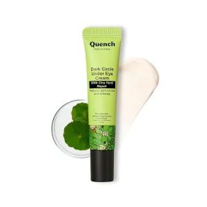 Quen'ch Korean Dark Circle Under Eye Cream with Cooling Massage Roller 15ML | Cica Herb Repair AND Korean Ginseng | Reduces Puffiness AND Fine Lines | Brightens Under Eye
