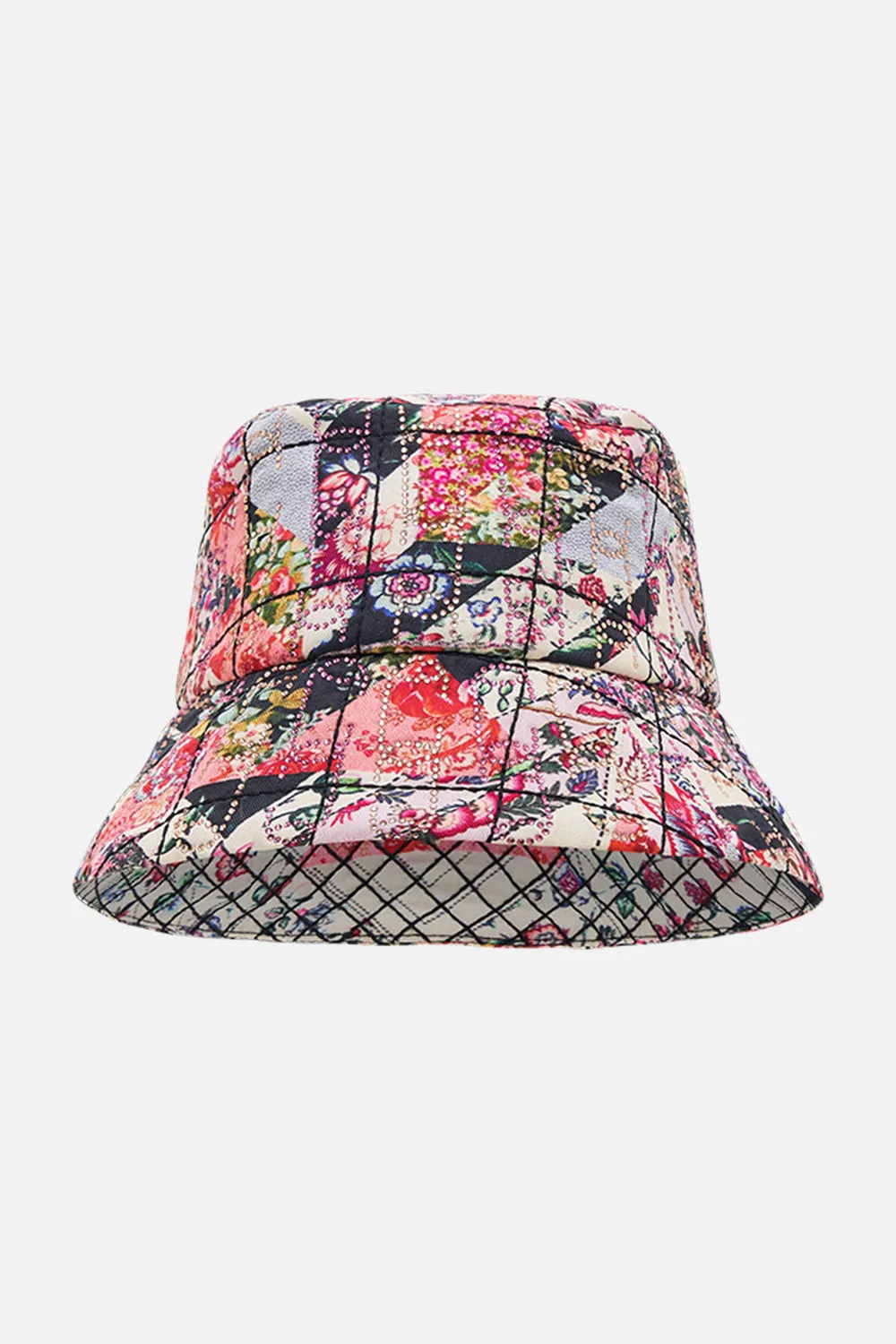 QUILTED BUCKET HAT PATCHWORK POETRY