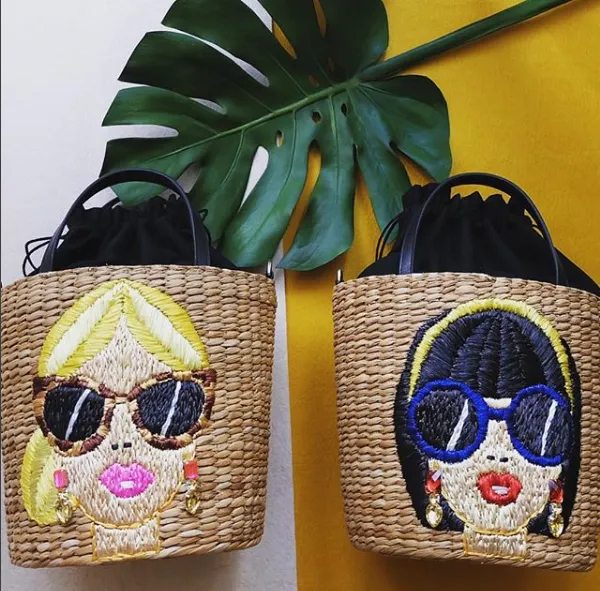 "Suyen" Embroidered Medium Bucket