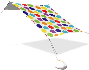Rainbow Digital Papers Simple Designed UPF50  Beach Cabana Tent Water-Resistant Portable Sun Shelter with Sandbags, Sand Shovel, Poles for Camping, Fishing, Backyard Fun casitas de Playa para