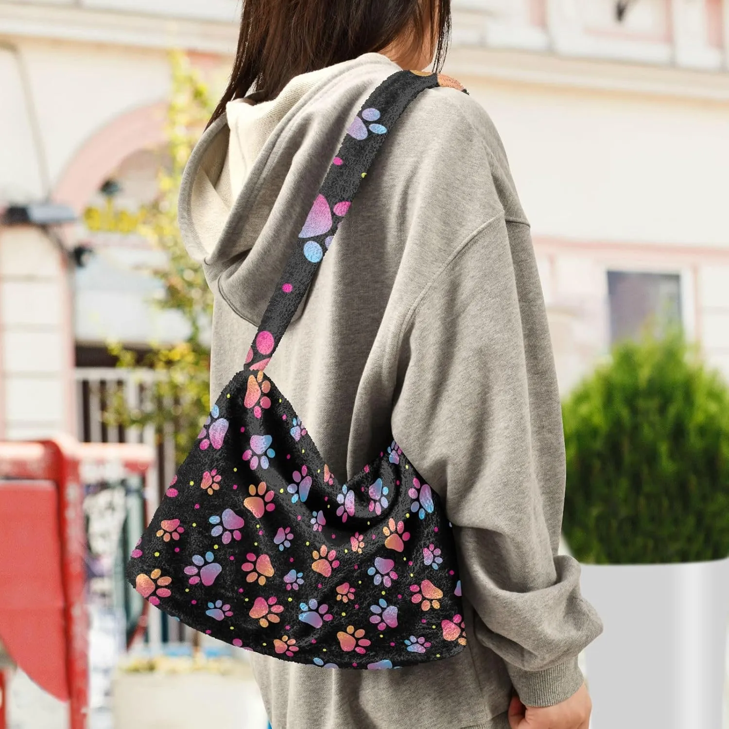 Rainbow Mushroom Stars Womens Handbags Shoulder Bag, Hand Bag for Ladies, Womens Outdoor Bag