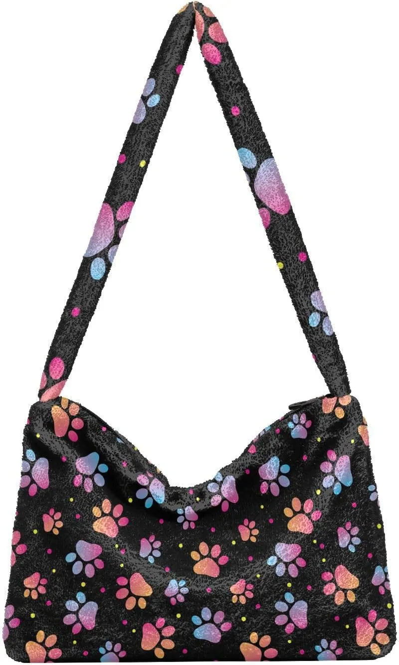 Rainbow Mushroom Stars Womens Handbags Shoulder Bag, Hand Bag for Ladies, Womens Outdoor Bag