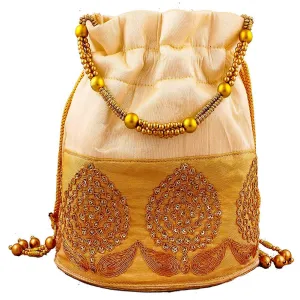Rajasthani Potli Bag For Wedding Satchel Bag For Women And Girls Golden