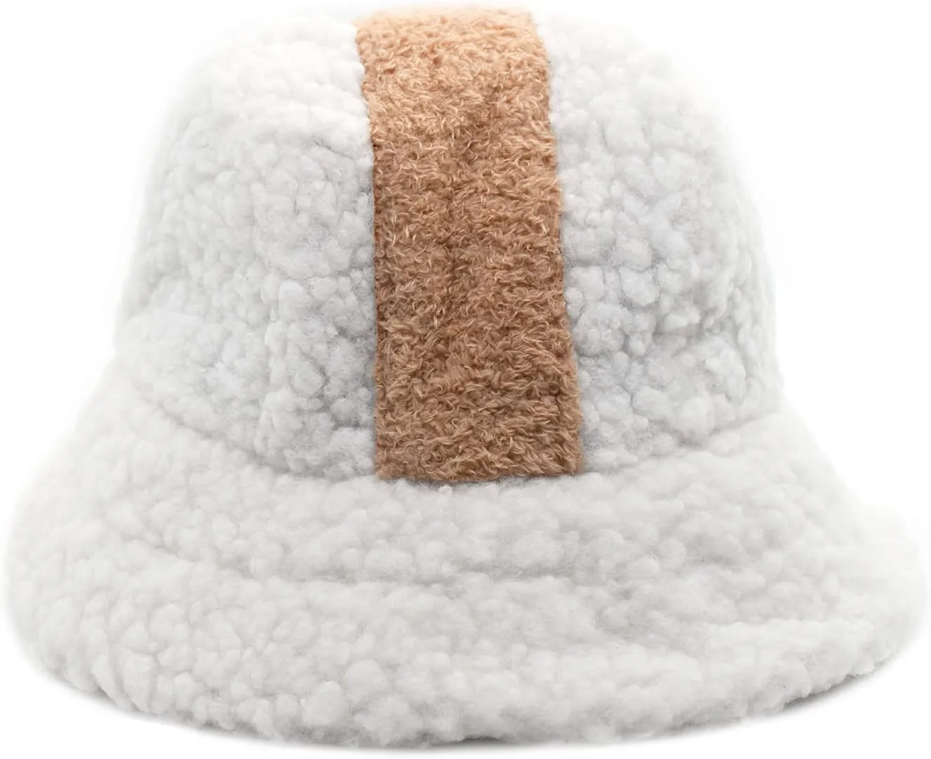 Ralcosuss Women Girls Milk Cow Print Faux Fur Bucket Hats Winter Outdoor Fluffy Warm Fisherman Caps