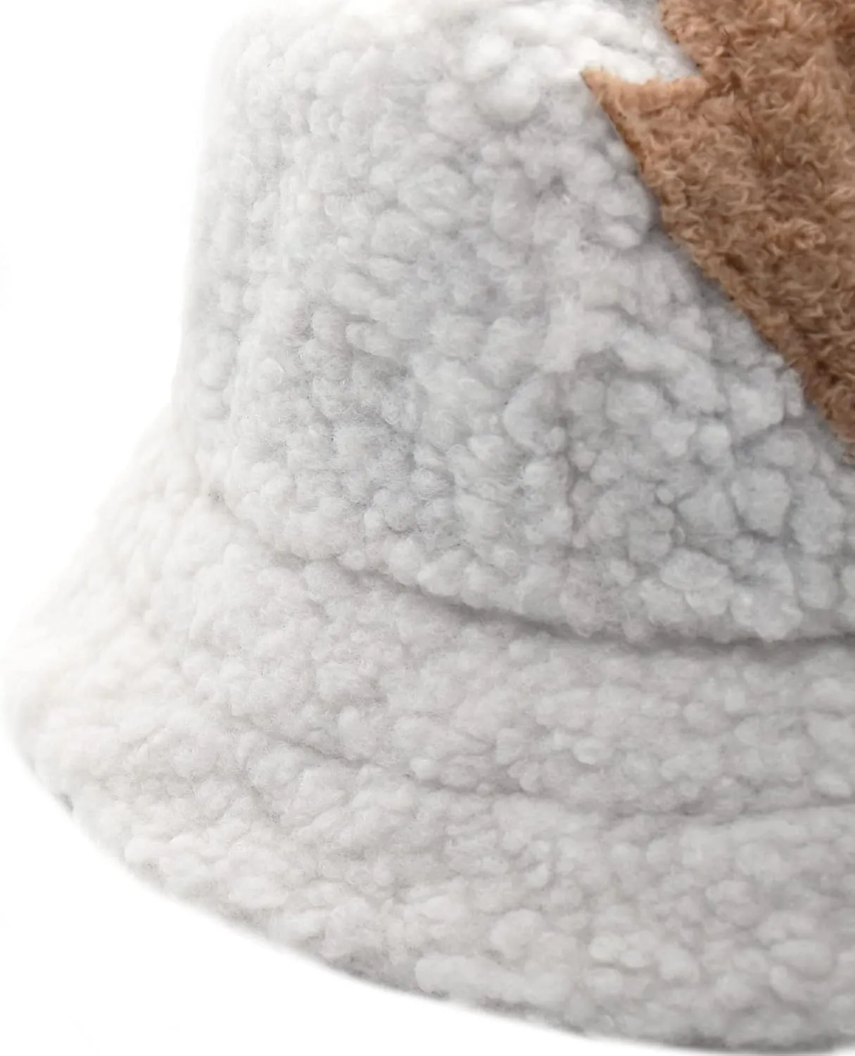 Ralcosuss Women Girls Milk Cow Print Faux Fur Bucket Hats Winter Outdoor Fluffy Warm Fisherman Caps