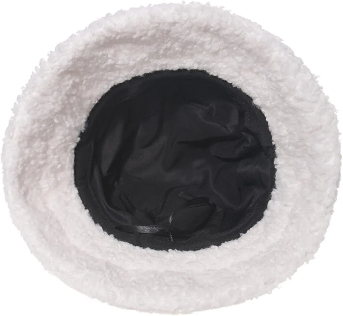 Ralcosuss Women Girls Milk Cow Print Faux Fur Bucket Hats Winter Outdoor Fluffy Warm Fisherman Caps