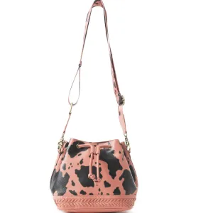 Ranch Holstein Heritage Bucket Bag In Peach