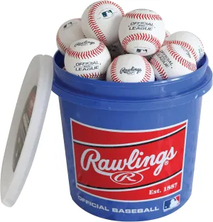 Rawlings | GAME USE Baseballs | Youth/12U | Game/Practice Use | Bucket , 28 oz, white, 24 Count(Pack of 1)