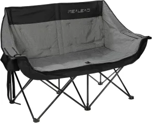REALEAD Double Camping Chair - Oversized Camping Loveseat for Adults Two Person Support 650 lbs - Heavy Duty Folding Camp Chair with Cooler Bags for Outdoor Sports Beach